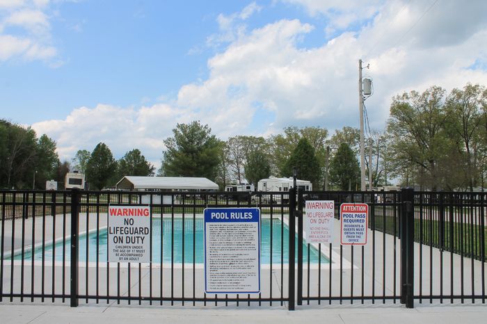 Our pool is open for the season. The pool is for registered guest only.